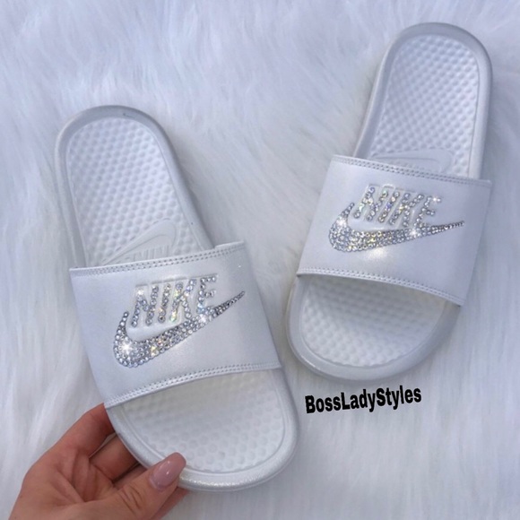 swarovski nike slides